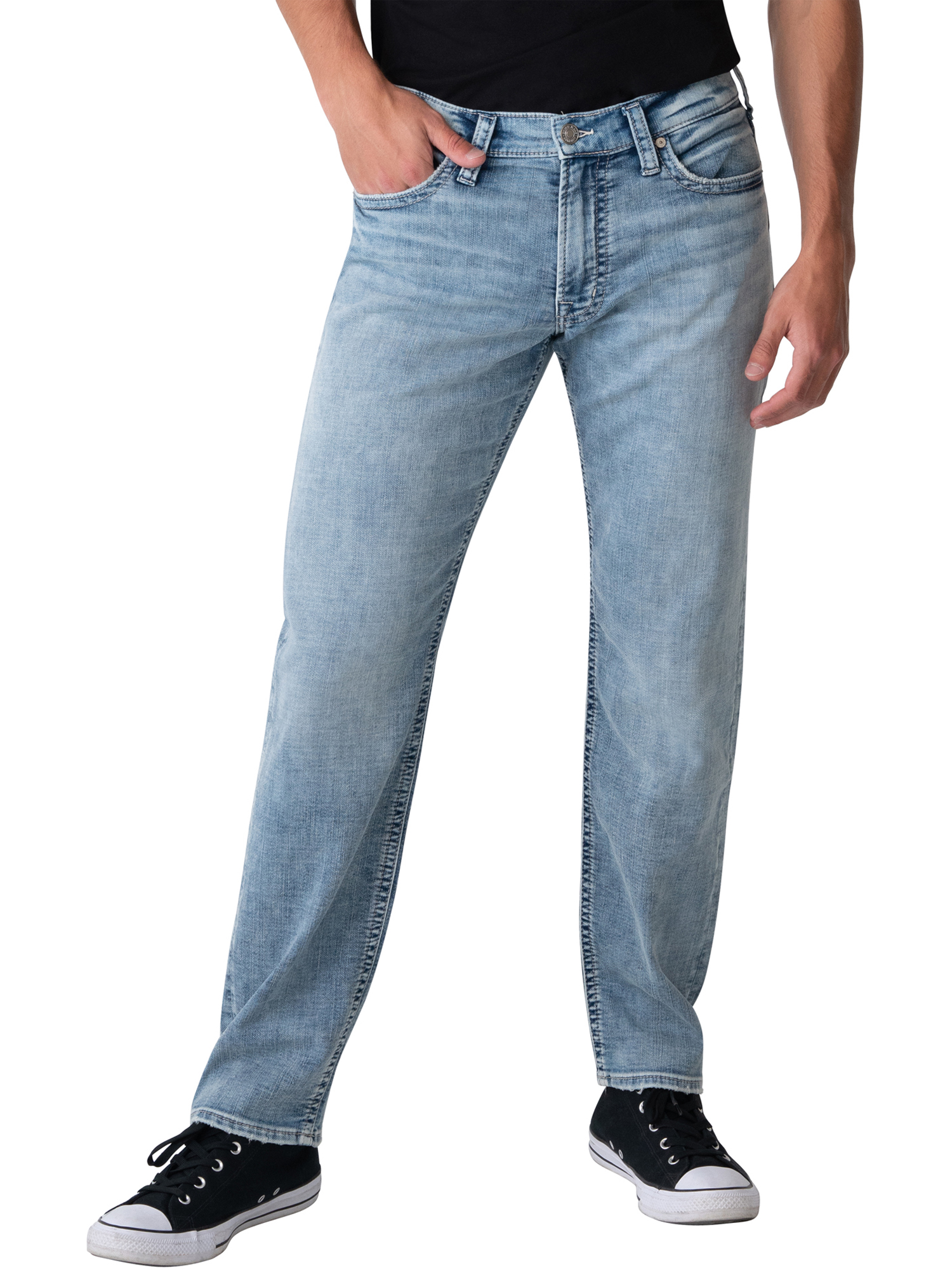 Silver Jeans Co. Men's Kenaston Slim Fit Slim Leg Jeans, Waist Sizes 28-40 - image 1 of 3