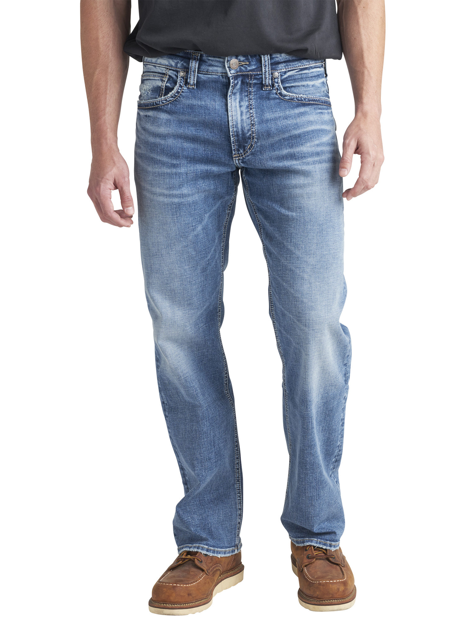 Silver Jeans Co. Men's Zac Relaxed Fit Straight Leg Jeans, Waist sizes ...