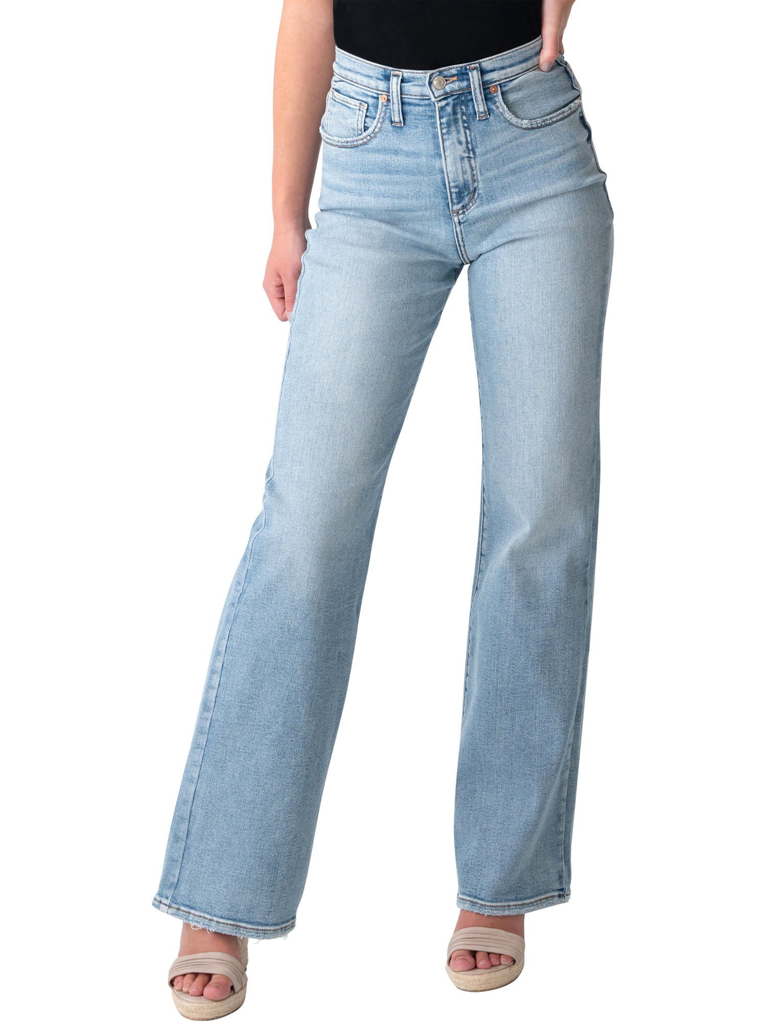 Silver Jeans Co. Women's Highly Desirable High Rise Trouser Leg Jeans,  Waist Sizes 24-36 