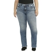 Silver Jeans Co. Women's Plus Size Suki Mid Rise Curvy Fit Bootcut Jeans, Waist Sizes 12-24