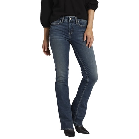Silver Jeans Co. Women's Suki Mid Rise Bootcut Jeans, Waist Sizes 24-36