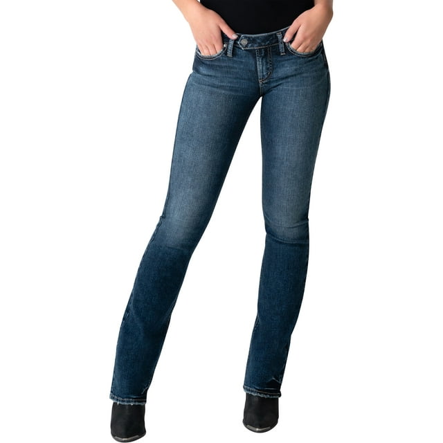 Silver Jeans Co. Women's Tuesday Low Rise Slim Bootcut Jeans, Waist Sizes 24-36