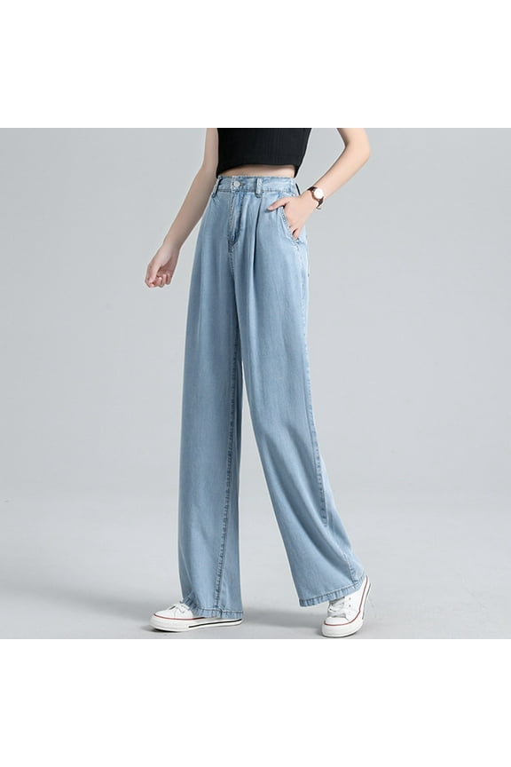 Silver Jeans Women,Wide Leg Jeans for Women Trendy High Waisted Stretchy Denim Pants 90s Baggy Jeans Trouser Jeans with Pockets,Levi Jeans for Women(Size:M)