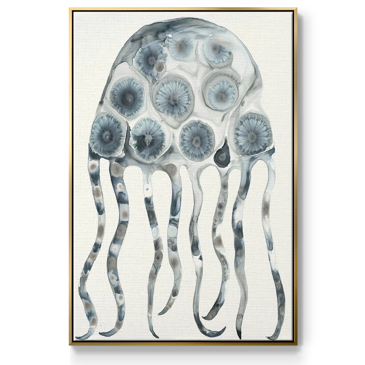 Silver Jelly Framed Premium Gallery Wrapped Canvas - Ready to Hang - 17 x 25 - Gold Floating Frame