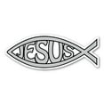 thumbnail image 1 of Silver Jesus Fish Magnet, 1 of 1