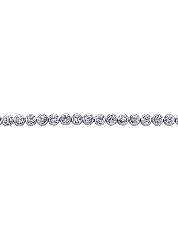 Silver Jewelco London CZ Bubble Donut Eternity Tennis Bracelet 5mm 7 inch