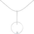 thumbnail image 1 of Silver Jewelco London CZ Floating Loop Pendant Necklace 18 inch, 1 of 4