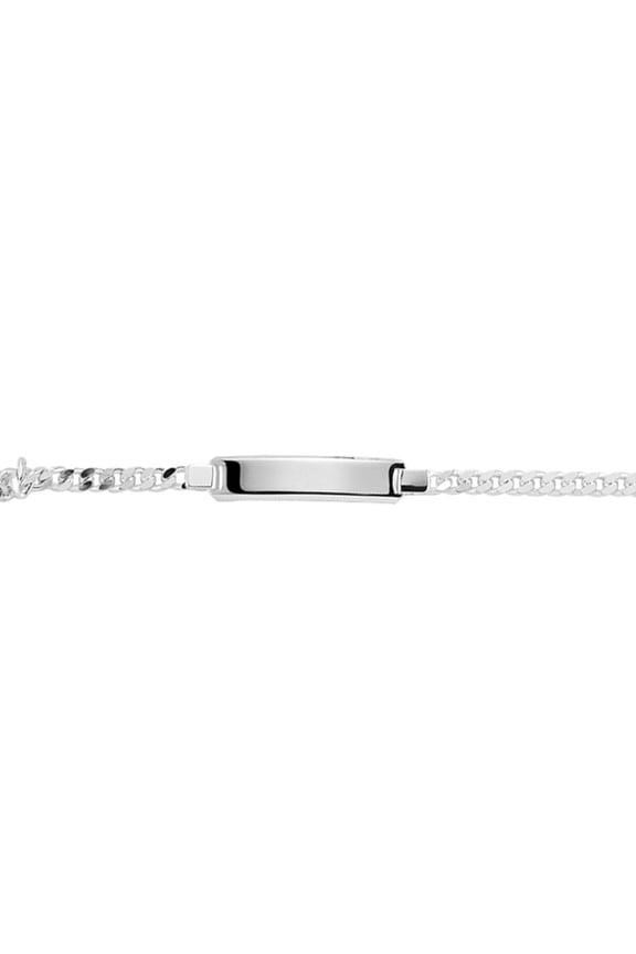 Silver Jewelco London Curb Link ID Identity Bracelet 6mm 7.5 inch