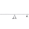 thumbnail image 1 of Silver Jewelco London Triangle Hamantaschen Charm Bracelet 6.5 inch, 1 of 4