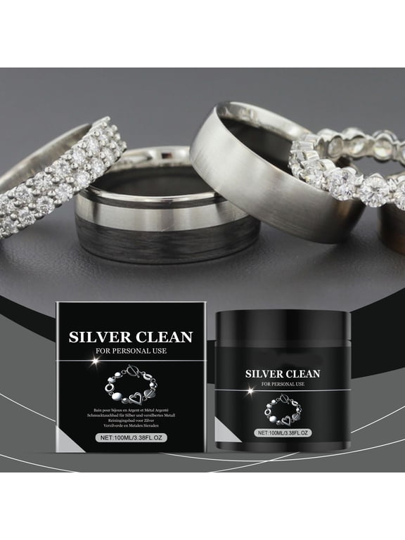 Silver Jewelry Cleaner 100ml Oxidation Blackening Remover Cleaning Solution for Silver Jewelry Polish Restore