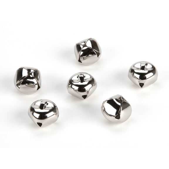 Silver Jingle Bells: 3/8 inch