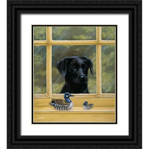 Silver, John 12x13 Black Ornate Wood Framed with Double Matting Museum Art Print Titled - Js43-D