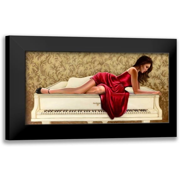 Silver, John 18x11 Black Modern Framed Museum Art Print Titled - Woman in red