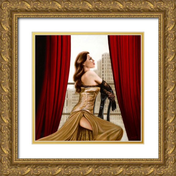 Silver, John 20x20 Gold Ornate Wood Framed with Double Matting Museum Art Print Titled - High Heels