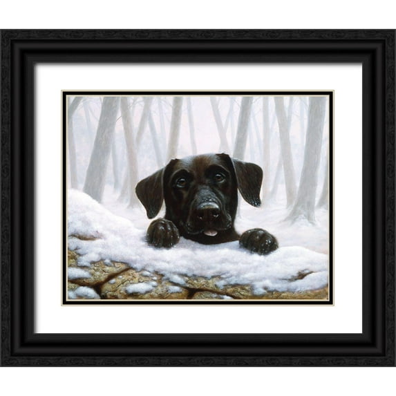 Silver, John 24x20 Black Ornate Wood Framed with Double Matting Museum Art Print Titled - Js52-C