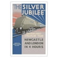 thumbnail image 1 of Silver Jubilee - Britain's 1st Streamline Train - London & North Eastern Railway - Vintage Travel Poster by Frank Newbould c.1935 - Fine Art Matte Paper Print (Unframed) 30x44in, 1 of 4