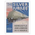 thumbnail image 1 of Silver Jubilee - Britain's 1st Streamline Train - London & North Eastern Railway - Vintage Travel Poster by Frank Newbould c.1935 - Fine Art Matte Paper Print (Unframed) 20x26in, 1 of 4