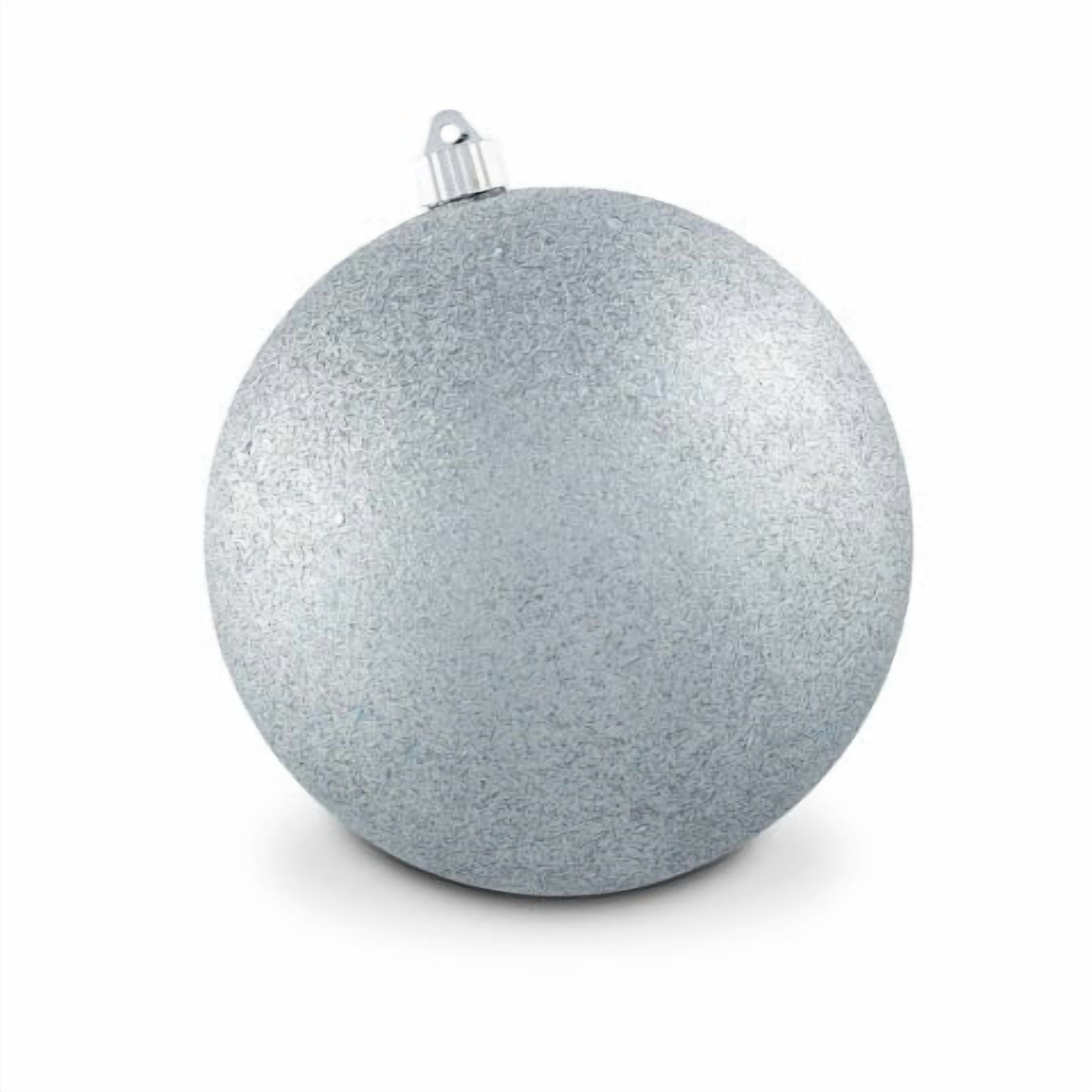 Silver Jumbo Glitter Ball Shatterproof Christmas Ornament, 8", by Holiday Time