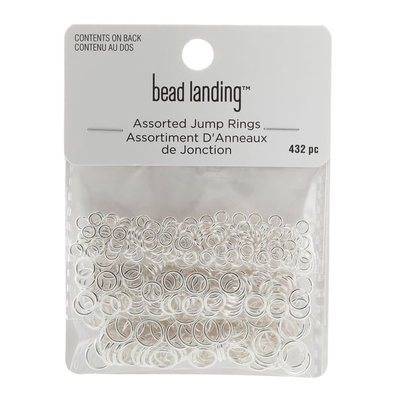 Silver Jump Rings by Bead Landing – 432 Pieces Each (5,184 Total) in Multiple Sizes for Jewelry Making - 12 Pack
