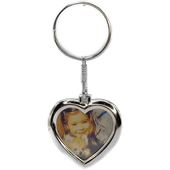 Silver Keychain (Heart Photo Frame)