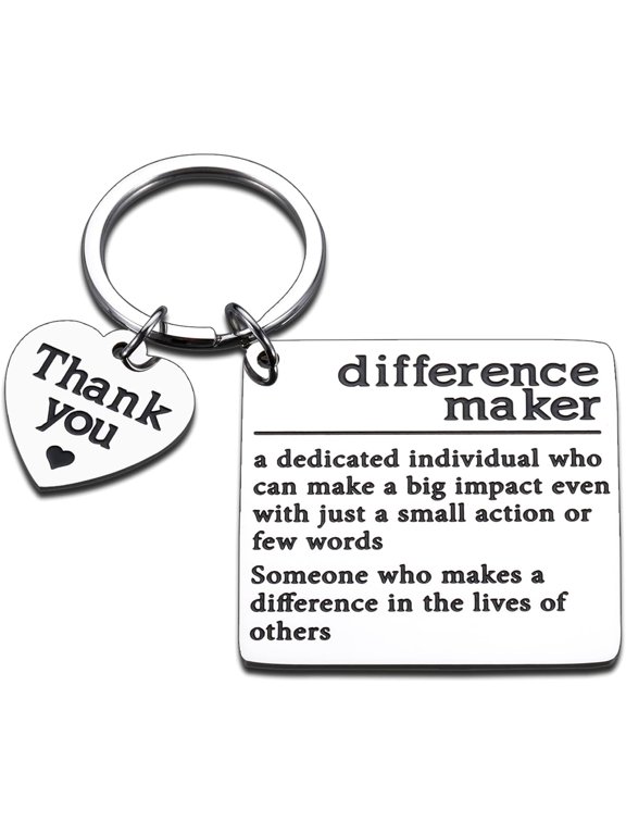 Silver Keychain - Valentine's Day & Coworker Gifts for Women - Minimalist Love Theme - Eco-Friendly & Lightweight