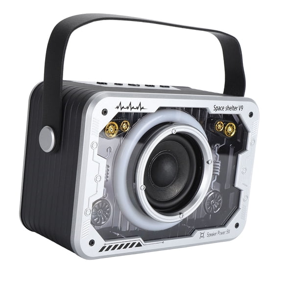Silver Kids Karaoke Machine All-In-One Wireless Mini Portable Bluetooth Speaker with Microphone, 1800mAh Battery