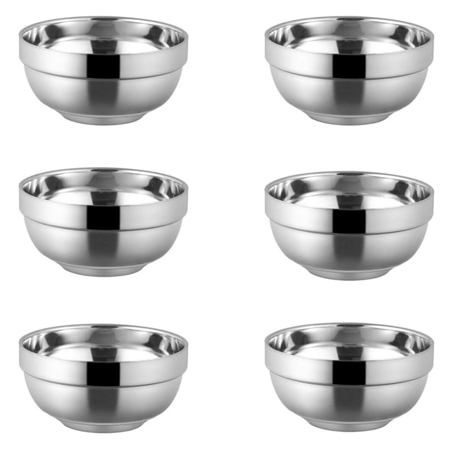 Silver Kids Stainless Steel Bowls Set Of 6 15 Oz Metal Double walled silver-kids-stainless-steel-bowls-set-of-6-15-oz-metal-double-walled