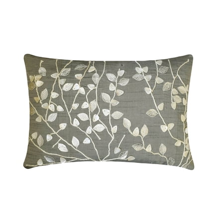 Silver King Pillow Shams, Mother Of Pearls Leaf Tropical Theme King Pillow Shams, 20x36 inch (50x90 cm) Silk King Shams, Contemporary King Shams - Pearl Leaf Magic