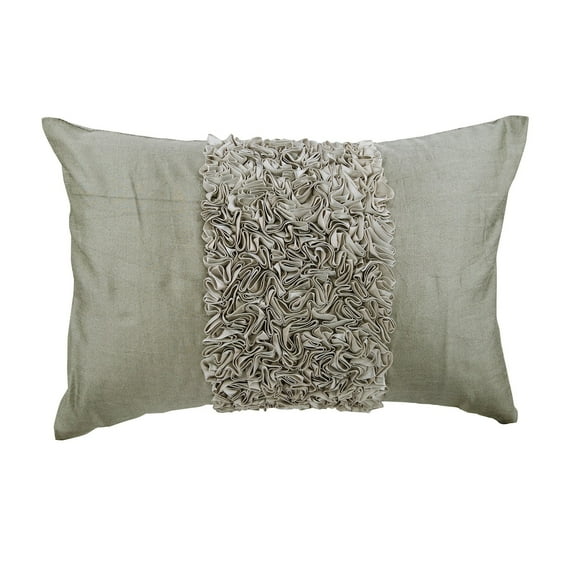 Silver King Size Pillow Shams, Textured Ribbon King Pillow Shams, 20x36 inch (50x90 cm) Silk King Pillow Sham, Modern King Shams - Vintage Silver Love