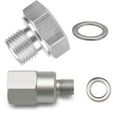 thumbnail image 1 of Silver-LS Oil Pressure Sensor, Adapter and Coolant Temperature Sensor, Engine Replacement M16 1.5 to 1/8" NPT M12 1.5 to 3/8" NPT for All LS, 1 of 3