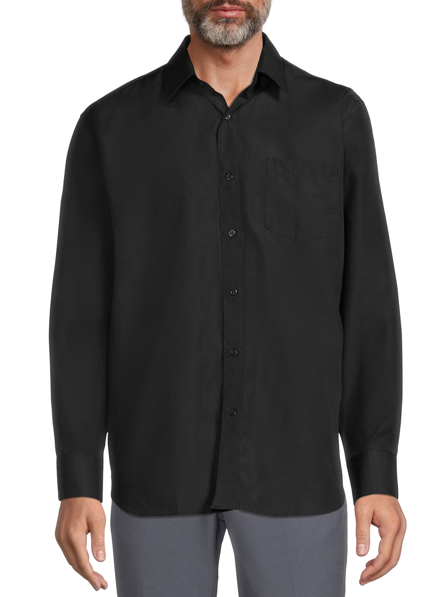 Silver Label Men's Black Dress Shirt, Size: Small
