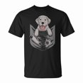 thumbnail image 1 of Silver Labrador Lab Puppy Dog Graphic Tee Unisex Adult Cotton Shirt for Dog Lovers Casual Wear, Size S, Color Black, 1 of 3
