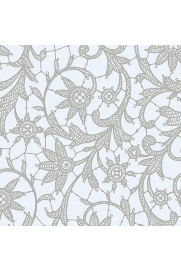 Silver Lace Table Cover - Rectangle - 54in. x 108in. - 1 Piece (fdp93109)