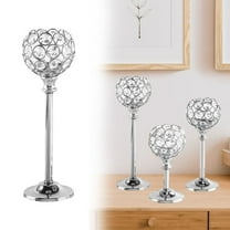 Silver Large European-Style Mini Crystal Candle Holder - Candles & Holders - Candle Holders