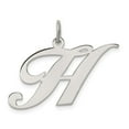 thumbnail image 1 of FJC Finejewelers Sterling Silver Large Fancy Script Initial H Charm, 1 of 4