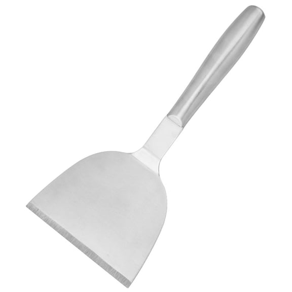 Silver Large Stainless Steel Cooking Spatula With Hollow Handle Measuring 11.81X7.87X1.57 Inches For Grilling And Flipping