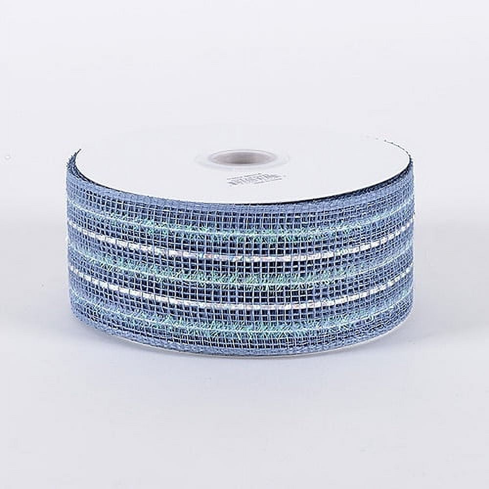 Mesh Silver Ribon Silver - Laser Metallic Mesh Ribbon - ( 4 Inch x 25 Yards ) - Walmart.com