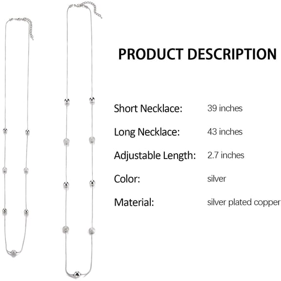 Silver Layered Long Necklace For Women Pearl Crystal Sweater Strand Chain Necklaces Fashion Gifts[o2713]