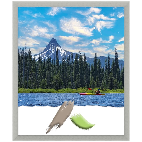 Silver Leaf Wood Picture Frame, Photo Frame, Art Frame