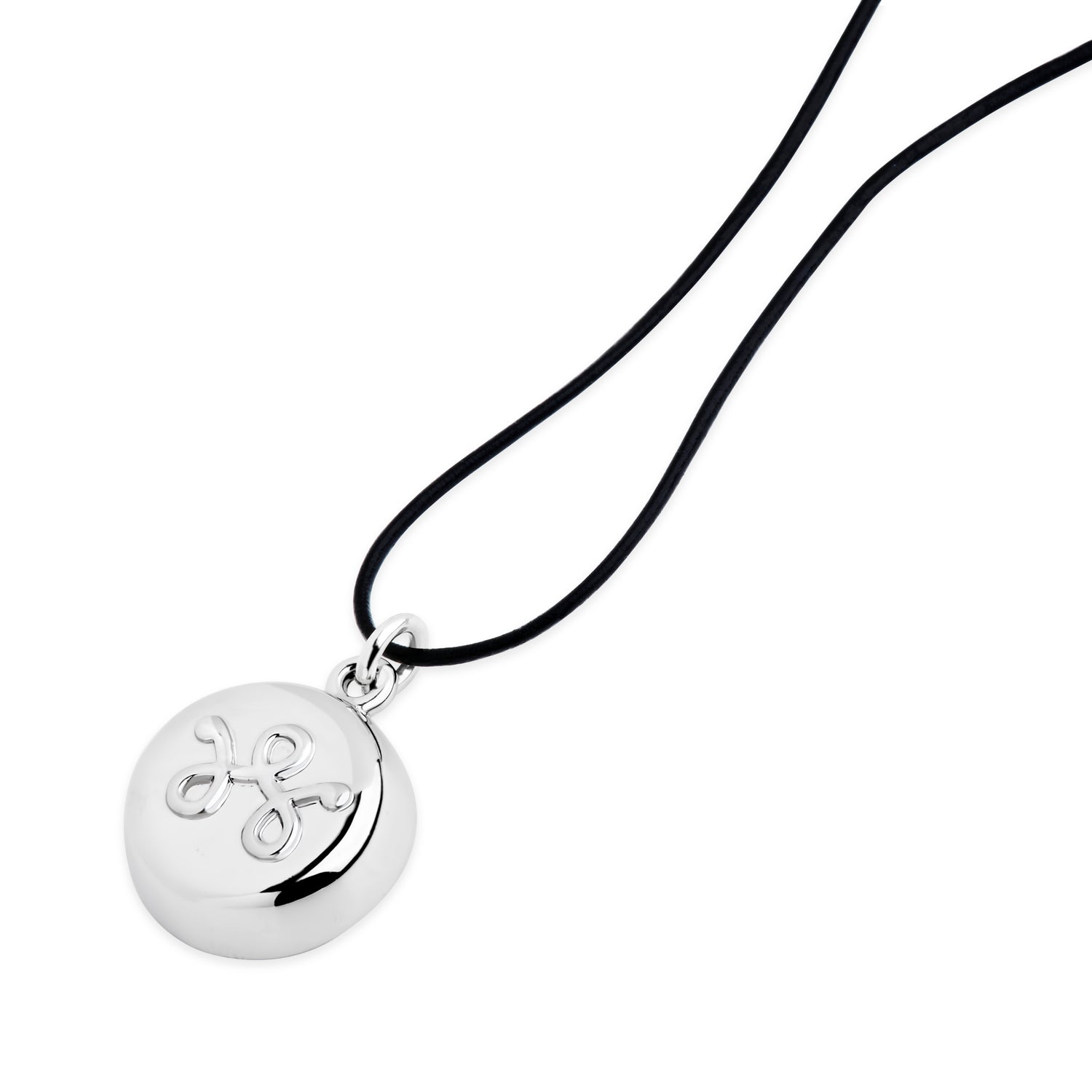 Silver Leather Necklace - Personal Safety Device