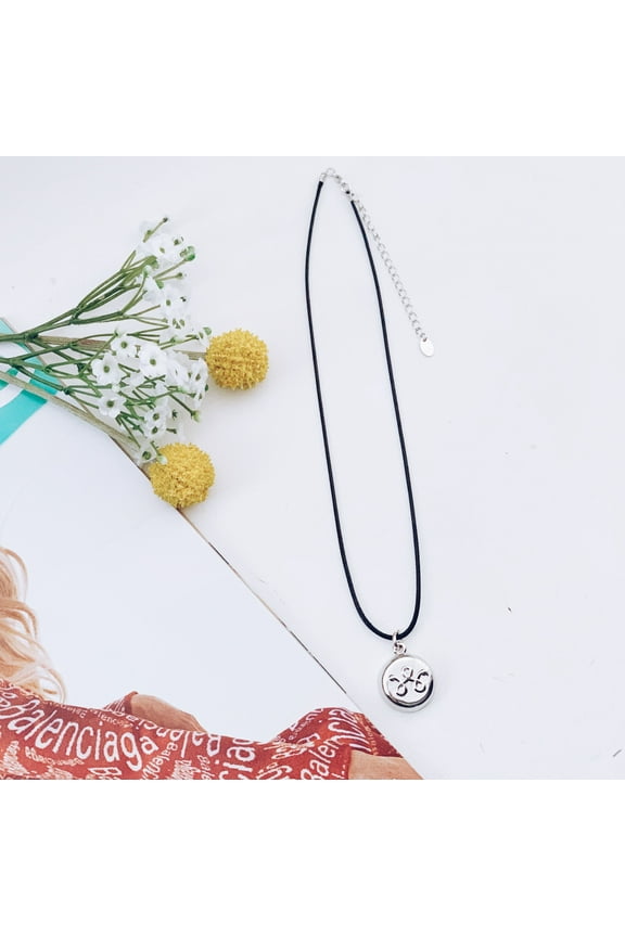 Silver Leather Necklace