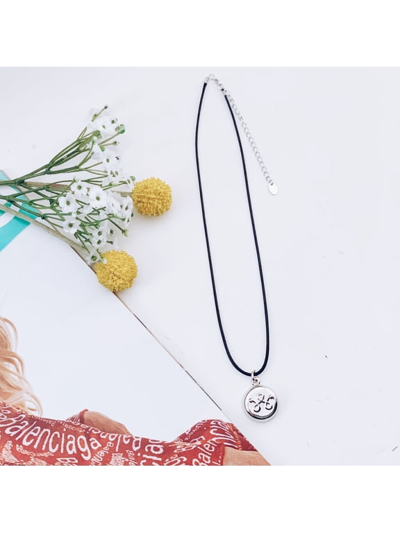 Silver Leather Necklace