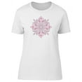thumbnail image 1 of Silver Leaves And Pink Roses T-Shirt Women -Image by Shutterstock, Female x-Large, 1 of 2
