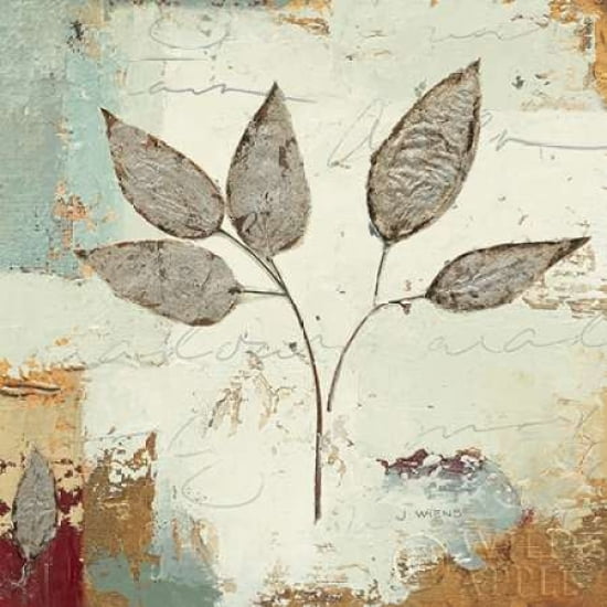 Silver Leaves III Canvas Art - James Wiens (24 x 24)