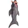 thumbnail image 1 of Silver Lilly Animal Tail Blanket - Plush Animal Sleeping Bag Blanket for Kids (Gray Shark), 1 of 7
