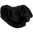 thumbnail image 1 of Silver Lilly Black Lab Dog Slippers - Animal Slippers Novelty House Shoe (Black, Medium), 1 of 6
