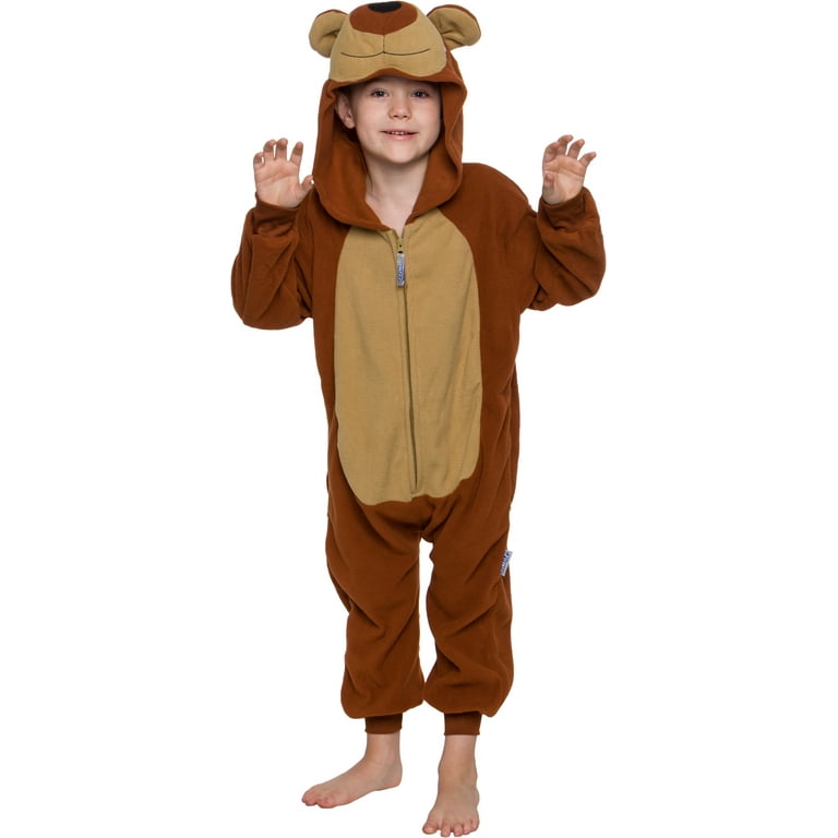 Silver Lilly Unisex Adult Pajamas - Plush One Piece Cosplay Teddy Bear  Animal Costume (Brown, X-Large) : : Clothing, Shoes & Accessories