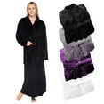 thumbnail image 1 of Womens Robe Shawl Collar Bathrobe (XX Large/XXX Large, Jet Black), 1 of 4