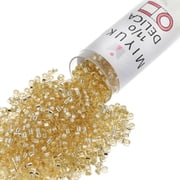 Miyuki Delica Seed Beads   Size 11/0 1.6 mm, DB1212, Silver-Lined Crystal Ivory, 7.2 g, Approx. 1440 Beads