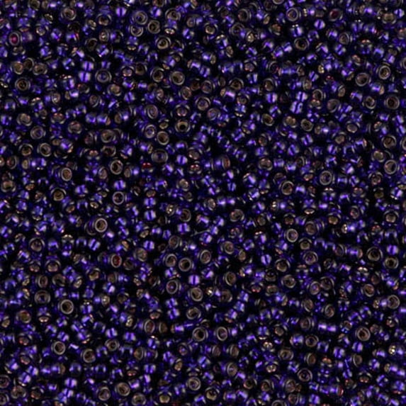 Silver-Lined Dark Purple Miyuki Seed Beads 15/0 15-91426-TB